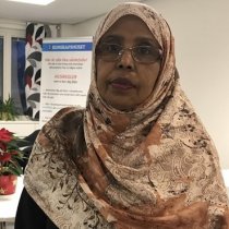 Amun Abdullahi, a former Radio Sweden journalist and human rights advocate, pictured during her community work. Known for her fearless investigative reporting on al-Shabaab recruitment, Abdullahi faced significant backlash for exposing extremist activities in Stockholm's suburbs. She was tragically killed in Somalia in 2024.